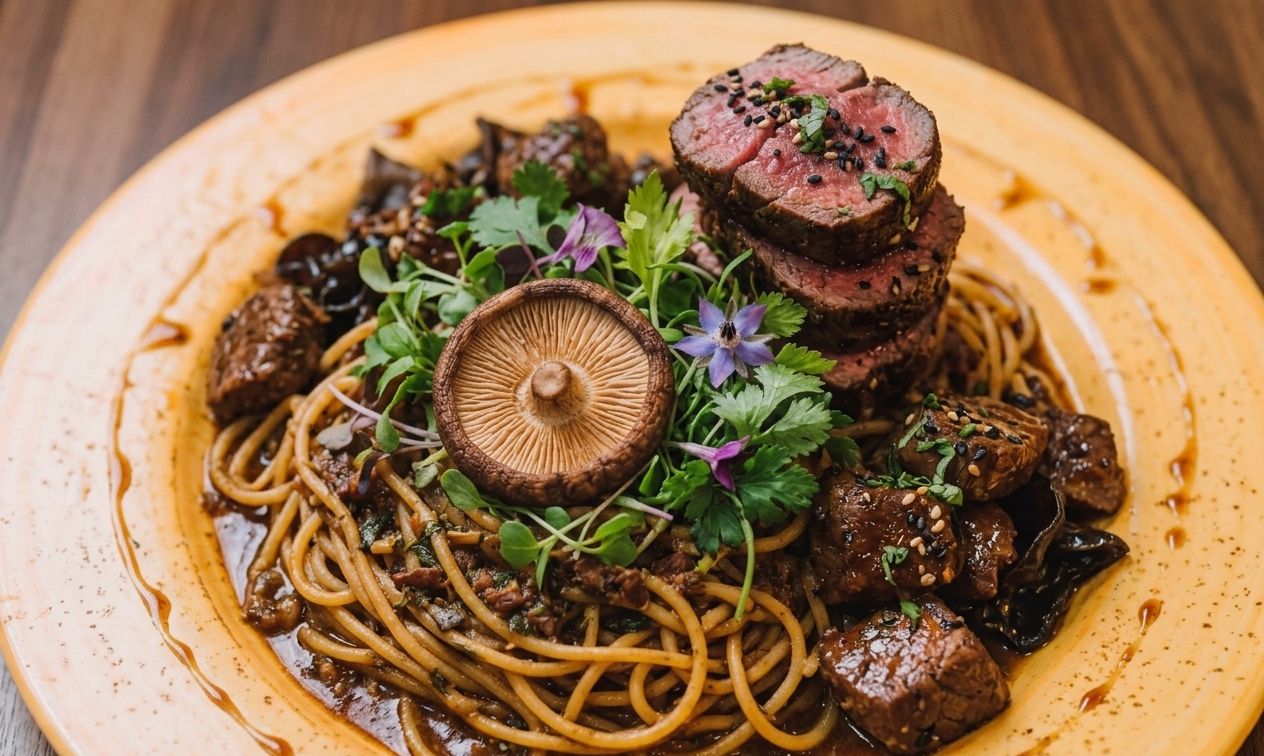 close up of a chef masterfully plating a minimalist dish