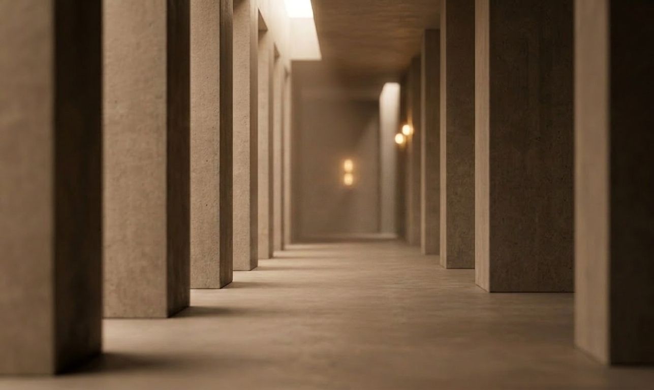 Minimalist architectural detail of a high-end restaurant interior