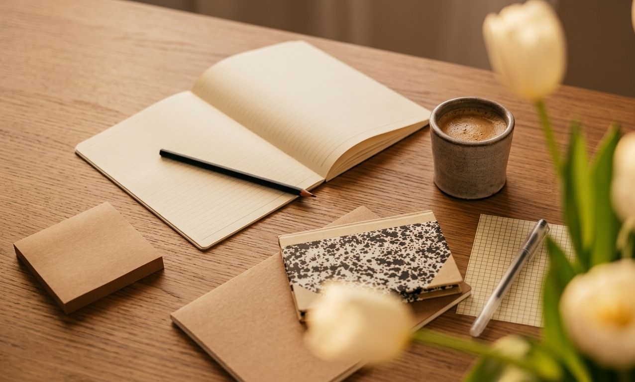 Close up of high quality stationery